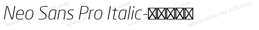 Neo Sans Pro Italic字体转换